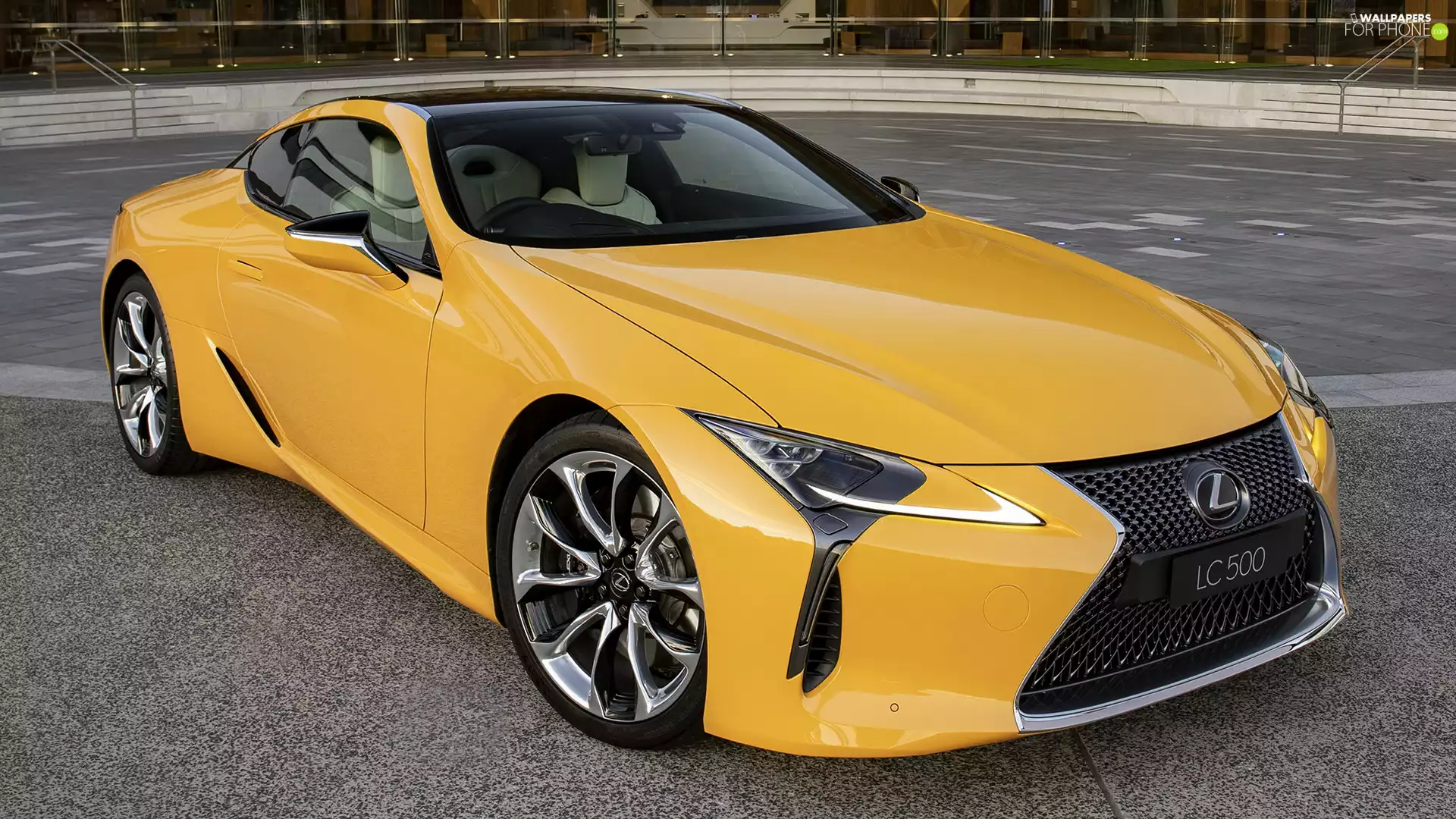 Front, Yellow, Lexus Lc 500